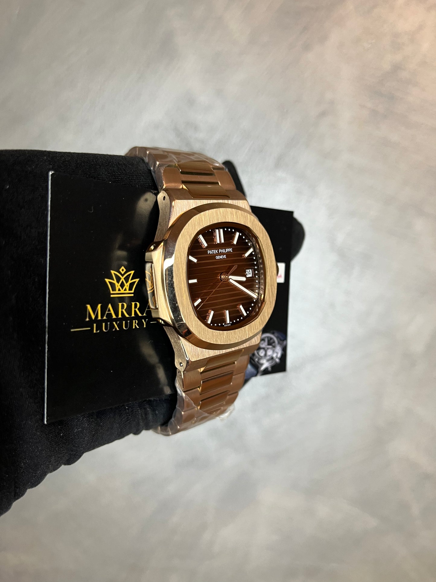 PATEK PHILIPPE NAUTILUS ORO ROSA QUADRANTE CHOCOLAT