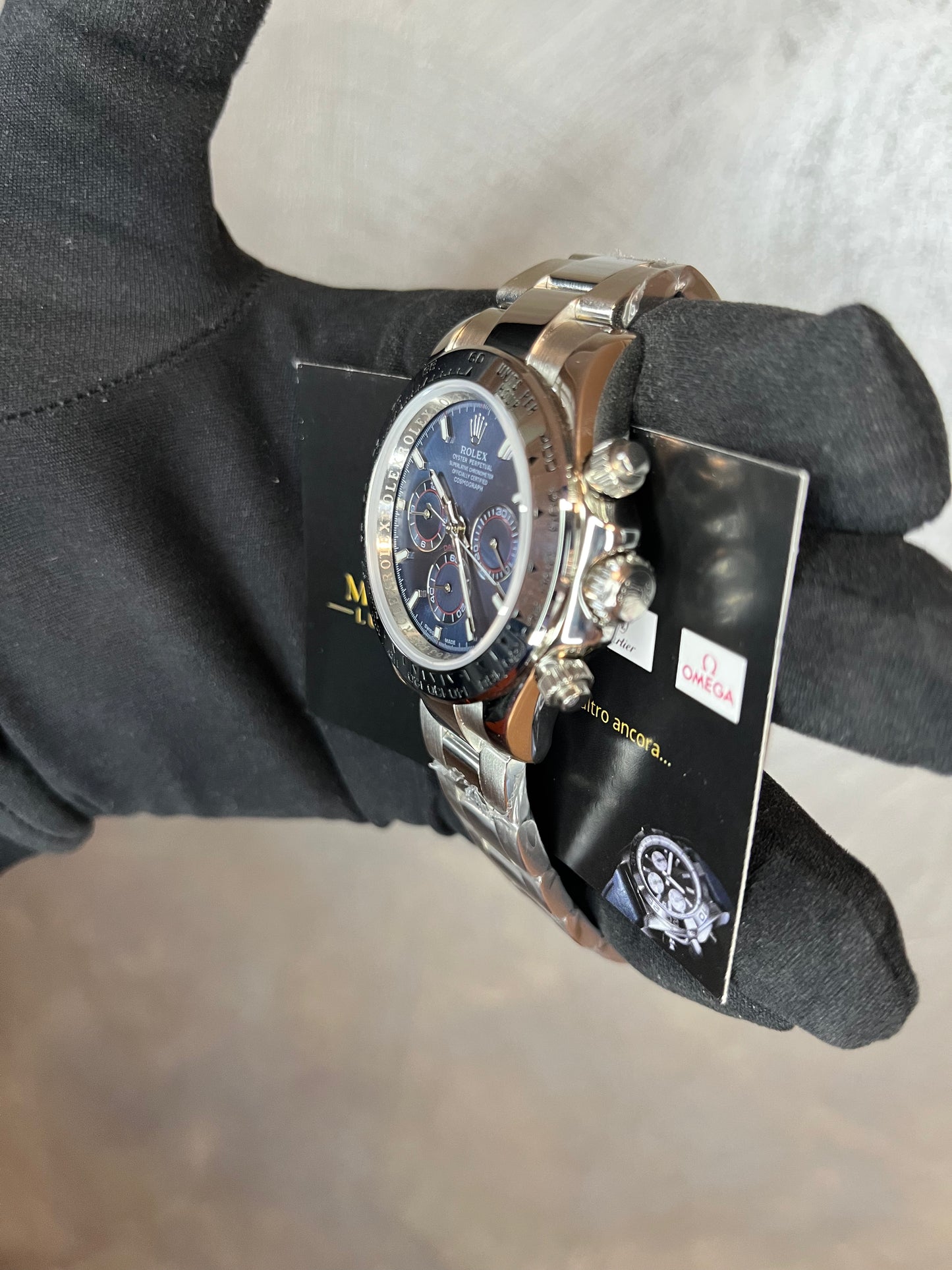 ROLEX DAYTONA ACCIAIO QUADRANTE BLU CON DETTAGLI ROSSI