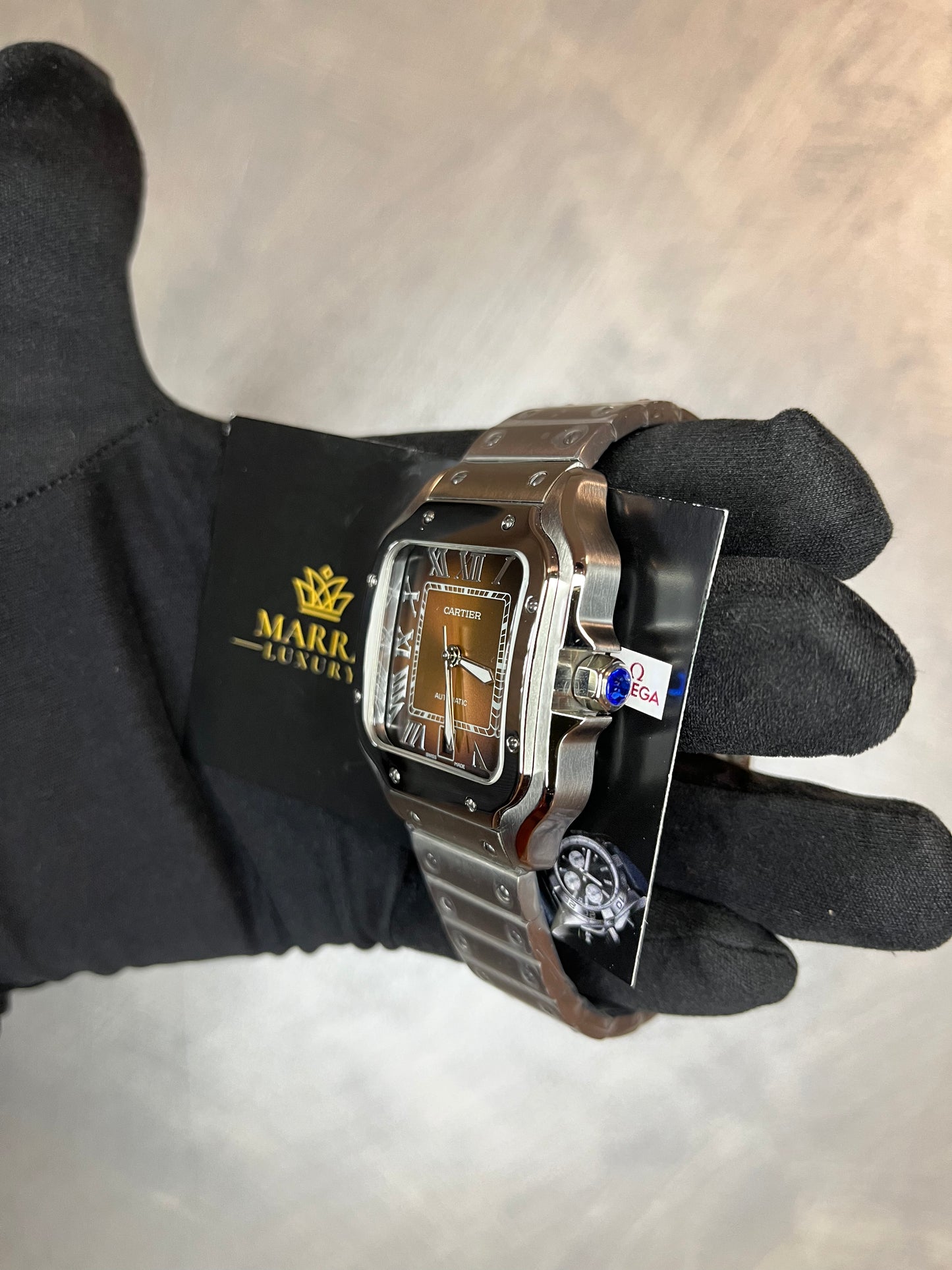 CARTIER SANTOS 40 MM  DATA QUADRANTE CAMMELLO