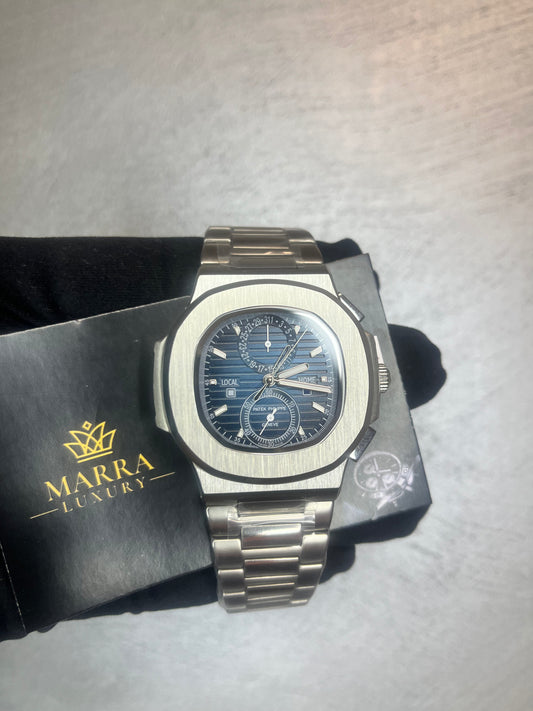 PATEK PHILIPPE NAUTILUS CRONOGRAPH ACCIAIO QUADRANTE BLU