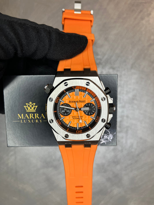 AUDEMARS PIGUET ROYAL OAK OFFSHORE CINTURINO IN CAUCCIÙ ARANCIONE