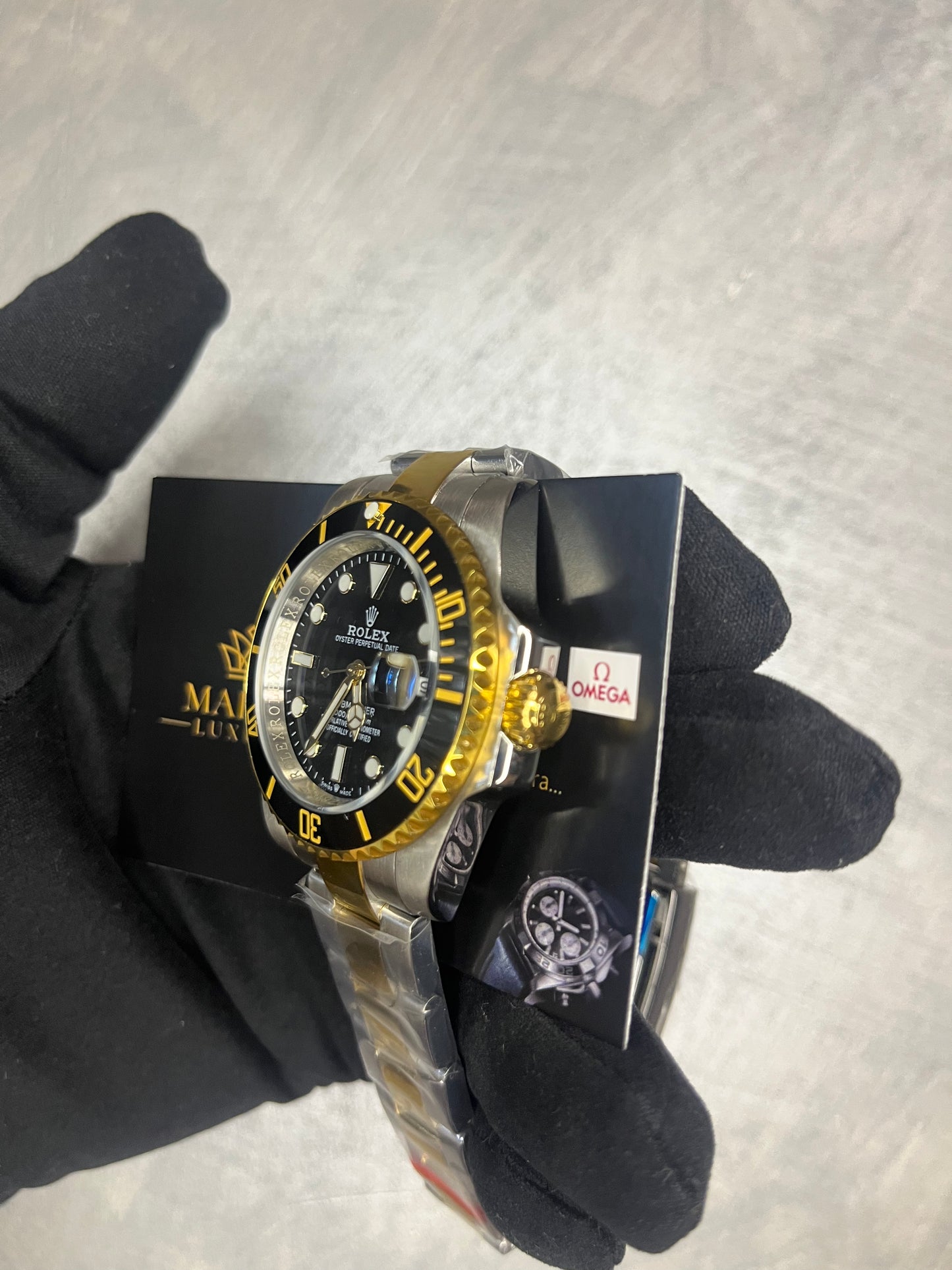 ROLEX SUBMARINER ORO E ACCIAIO QUADRANTE NERO