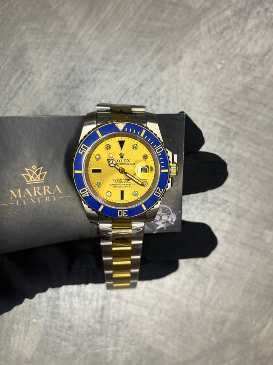 ROLEX SUBMARINER ORO E ACCIAIO QUADRANTE CHAMPAGNE CON BRILLANTI