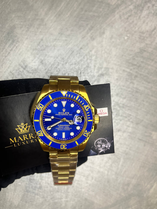 ROLEX SUBMARINER FULL ORO QUADRANTE È GHIERA BLU