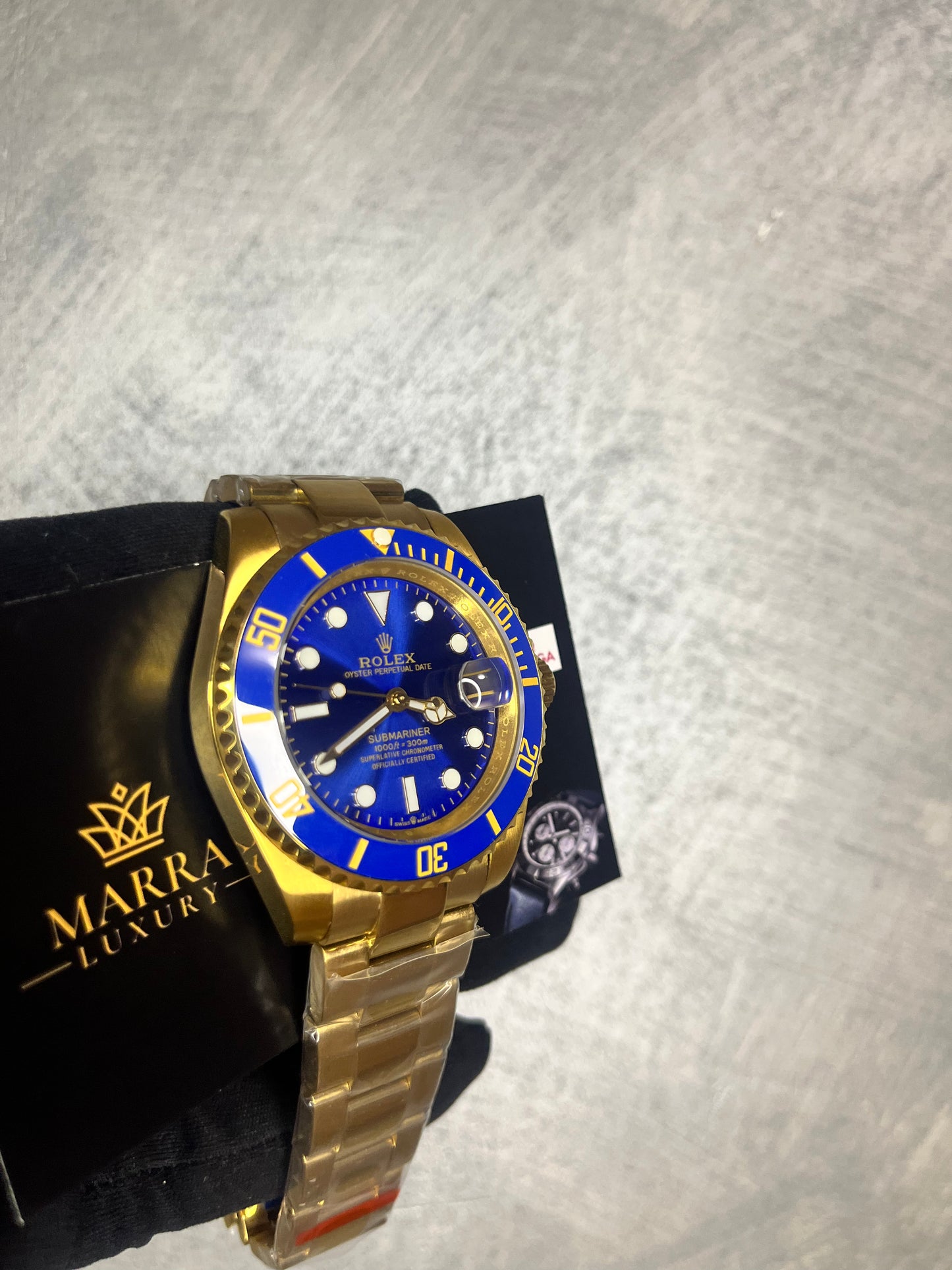 ROLEX SUBMARINER FULL ORO QUADRANTE È GHIERA BLU