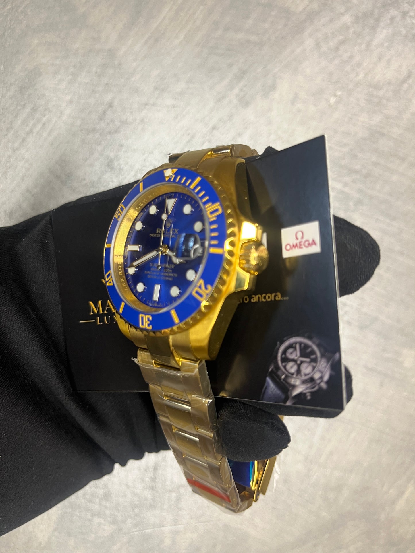 ROLEX SUBMARINER FULL ORO QUADRANTE È GHIERA BLU