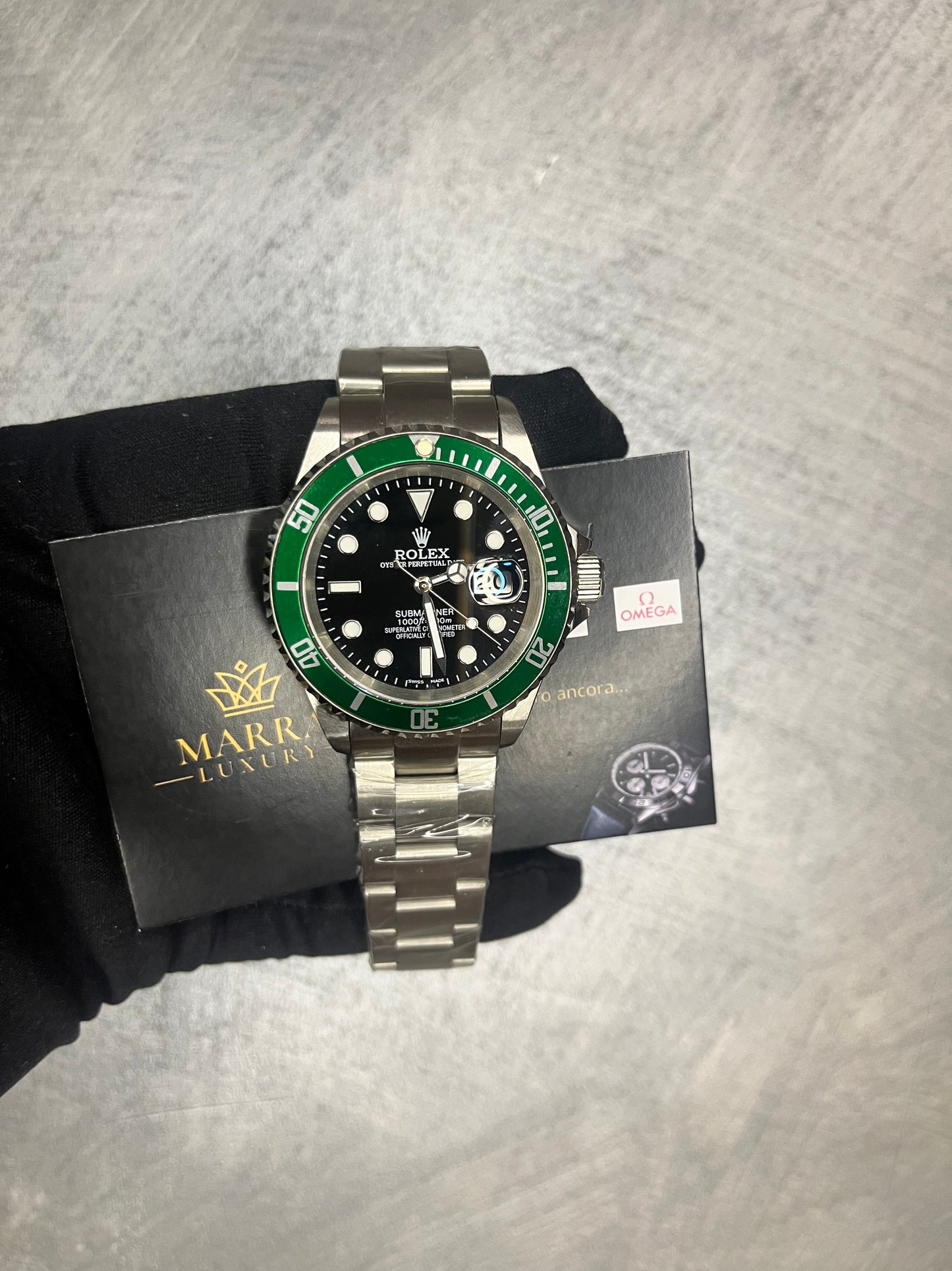 ROLEX SUBMARINER VINTAGE GHIERA VERDE QUADRANTE NERO