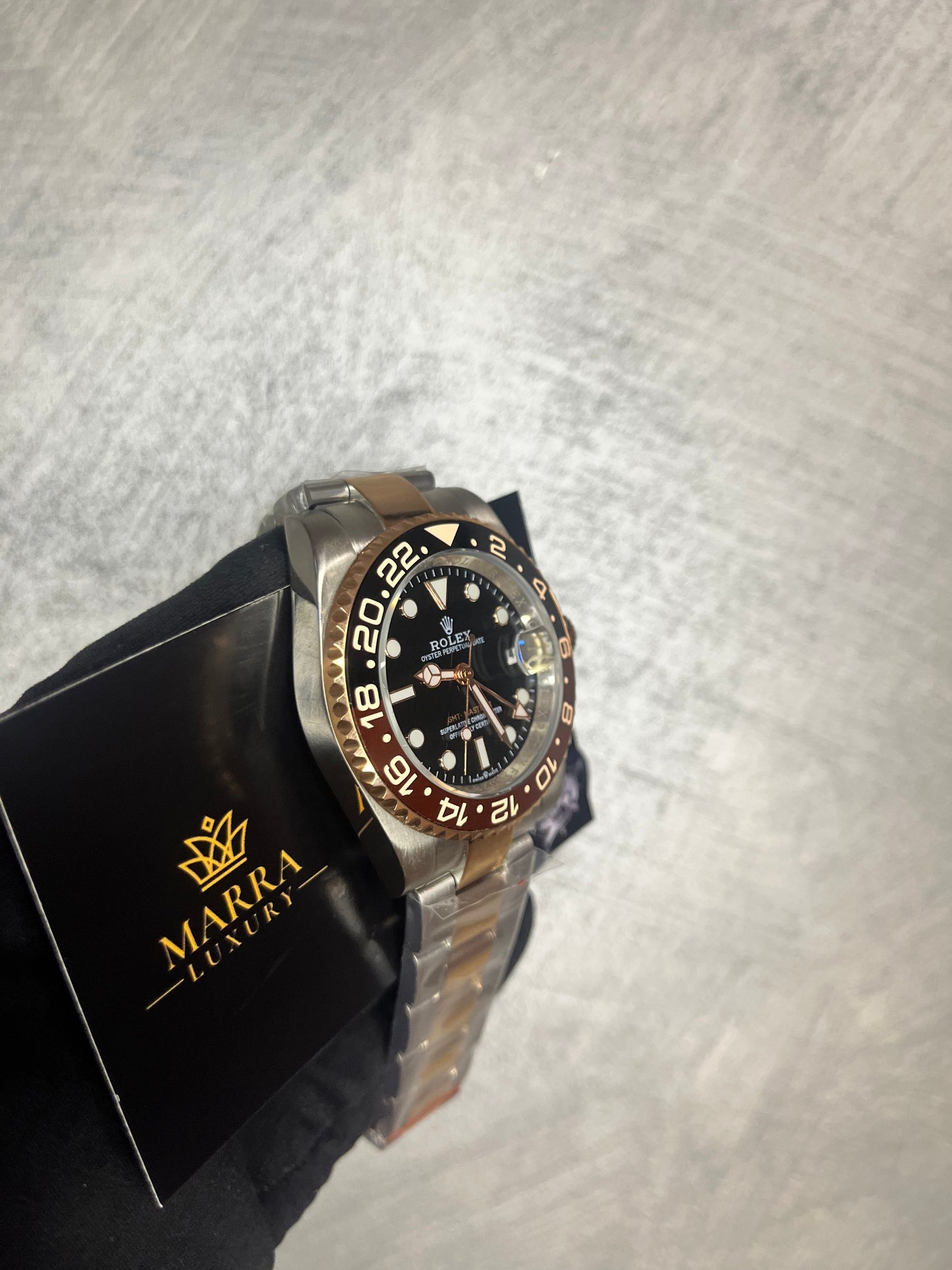 ROLEX GMT MASTER ROOT BEER ORO ROSA E ACCIAIO