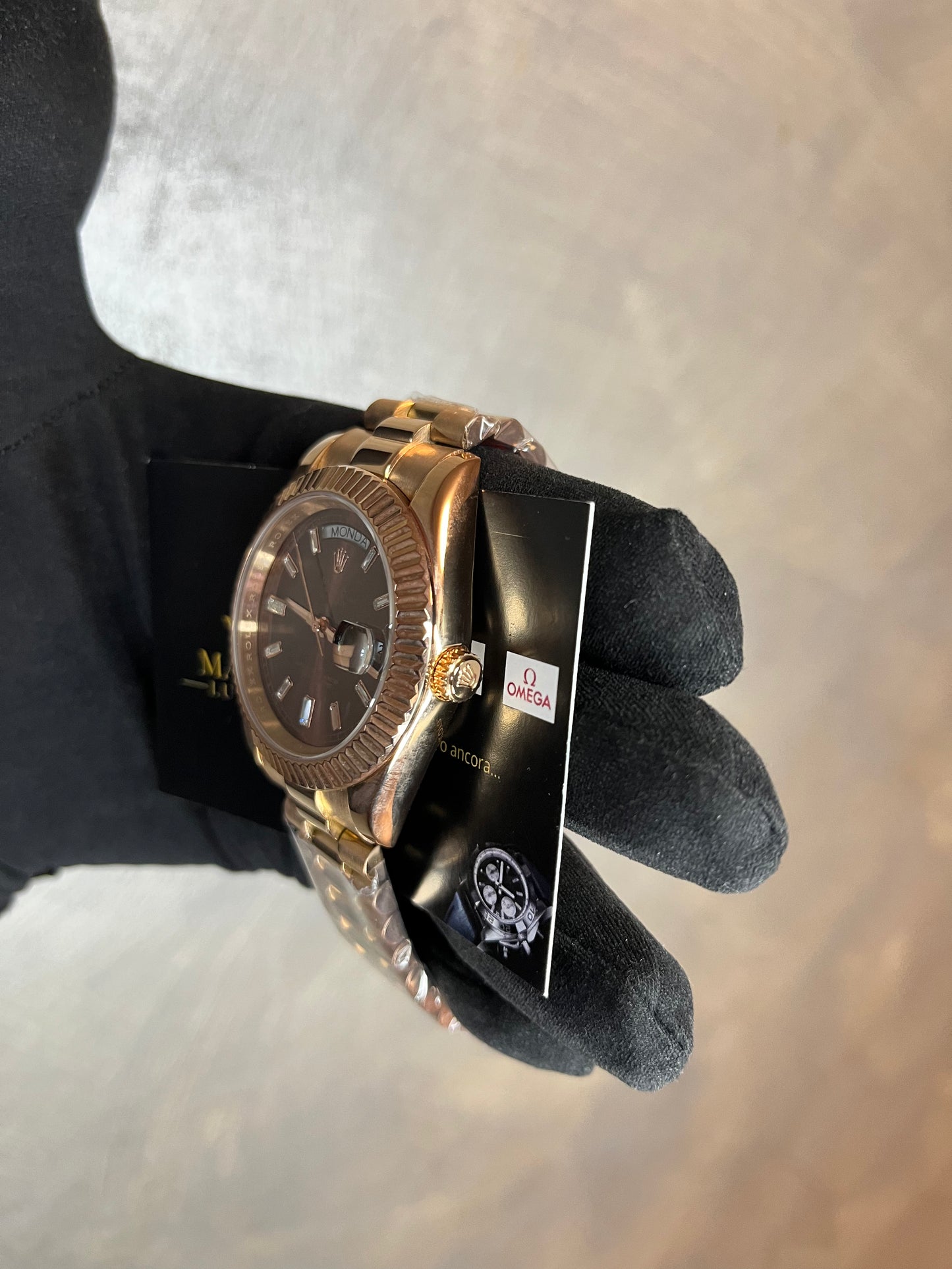 ROLEX DAYDATE PRESIDENT ORO ROSA QUADRANTE CHOCOLAT