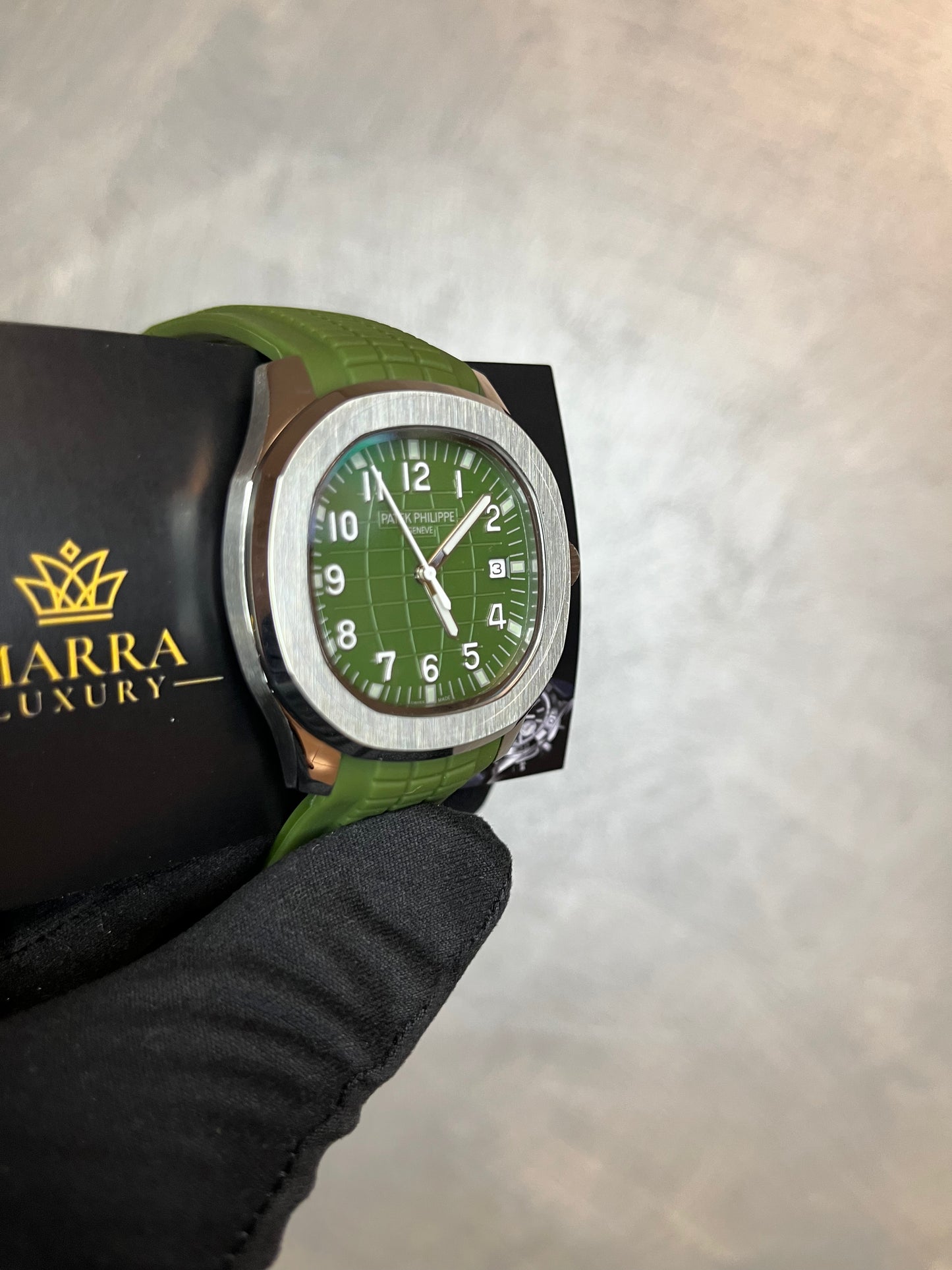 PATEK PHILIPPE AQUANAT QUADRANTE E CINTURINO VERDE