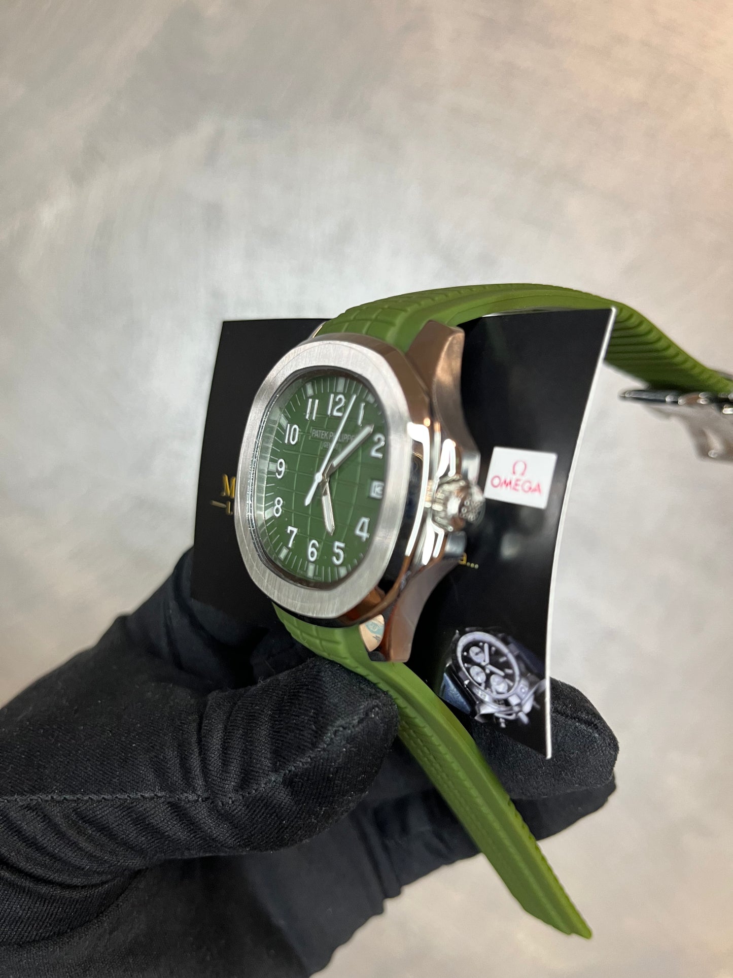 PATEK PHILIPPE AQUANAT QUADRANTE E CINTURINO VERDE