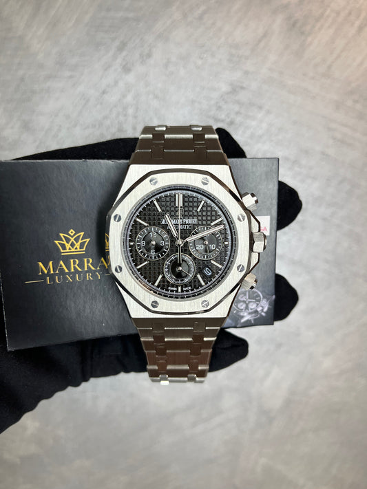 AUDEMARS PIGUET ROYAL OAK CHRONO ACCIAIO QUADRANTE NERO CRONO NERO