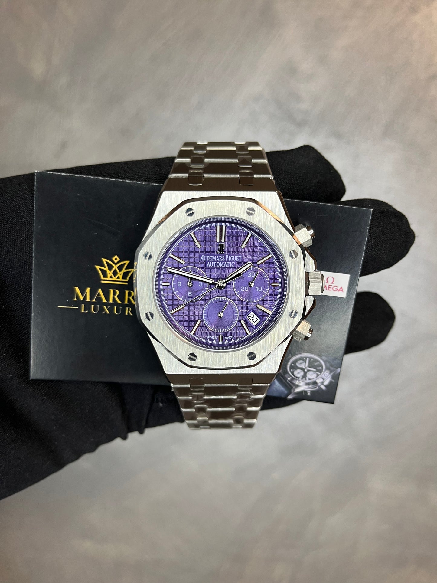 AUDEMARS PIGUET ROYAL OAK CHRONO ACCIAIO QUADRANTE VIOLA