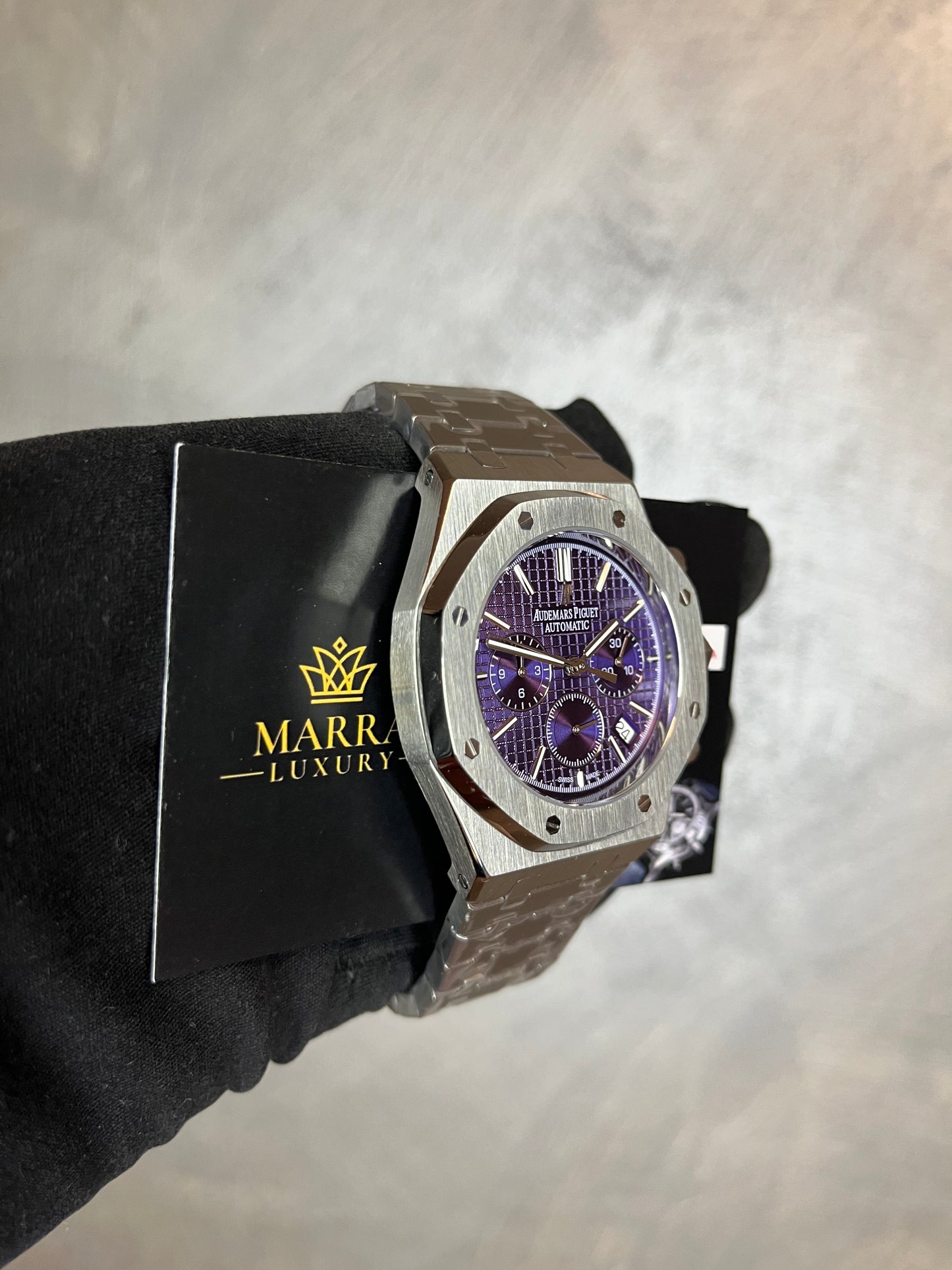 AUDEMARS PIGUET ROYAL OAK CHRONO ACCIAIO QUADRANTE VIOLA