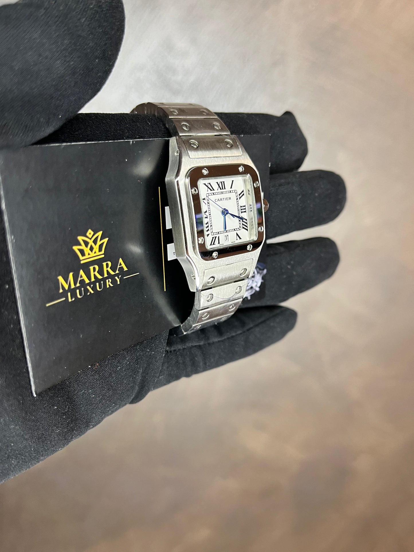CARTIER SANTOS LADY 29MM ACCIAIO QUADRANTE BIANCO