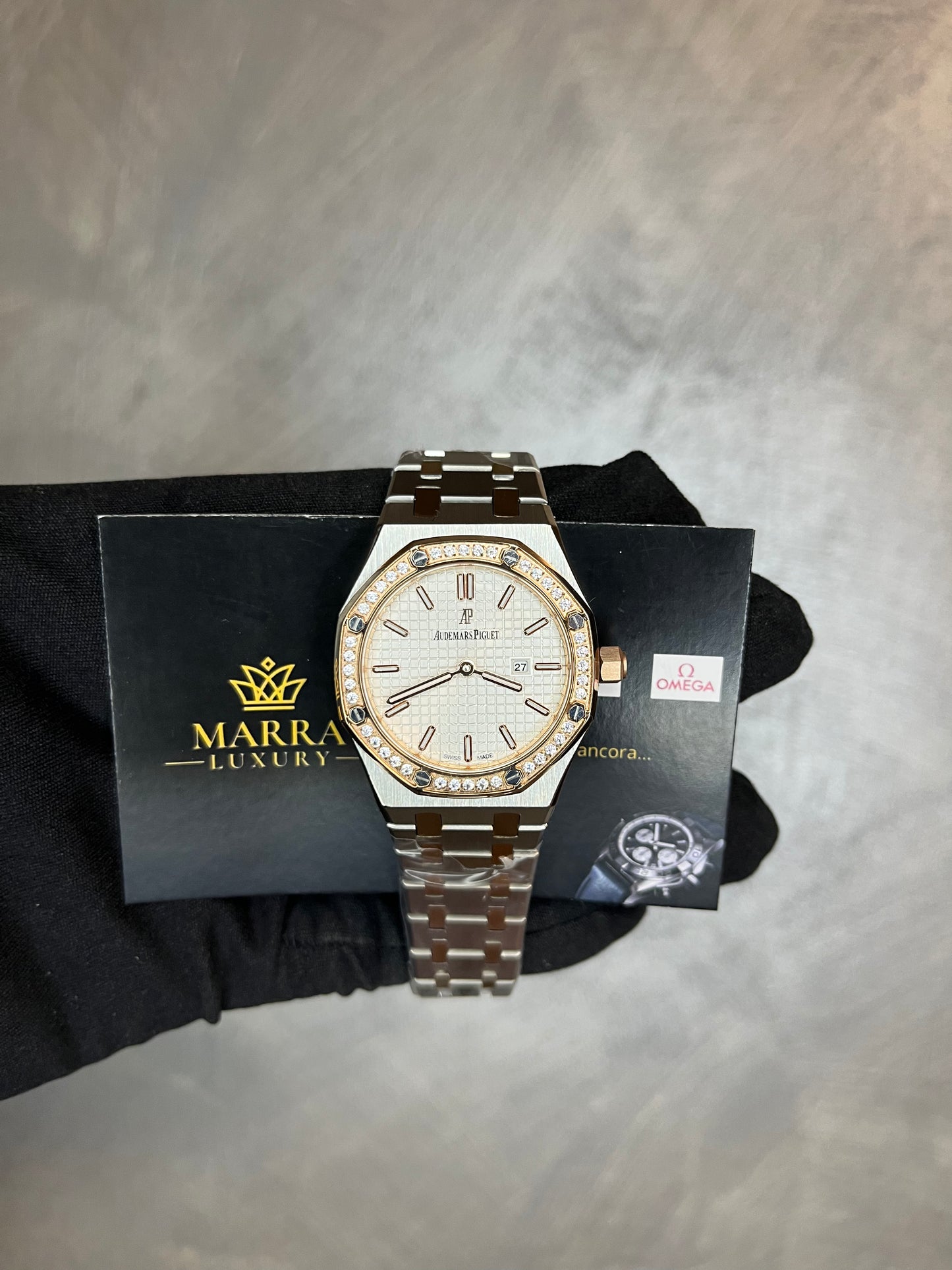 AUDEMARS PIGUET ROYAL OAK LADY 34 mm ACCIAIO E ORO CON BRILLANTINI