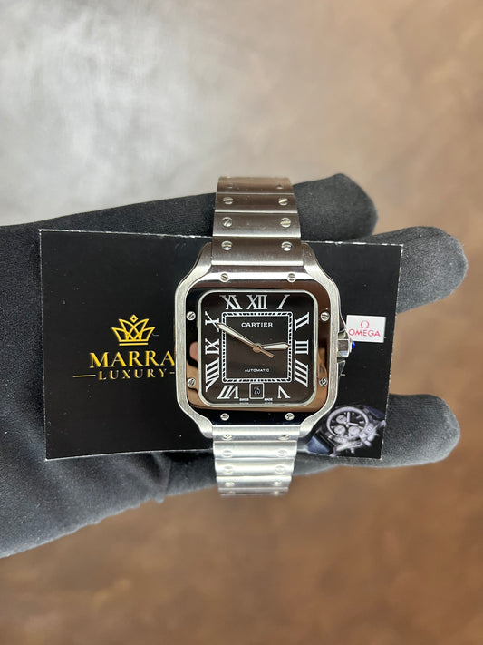 CARTIER SANTOS 40 MM DATA QUADRANTE NERO