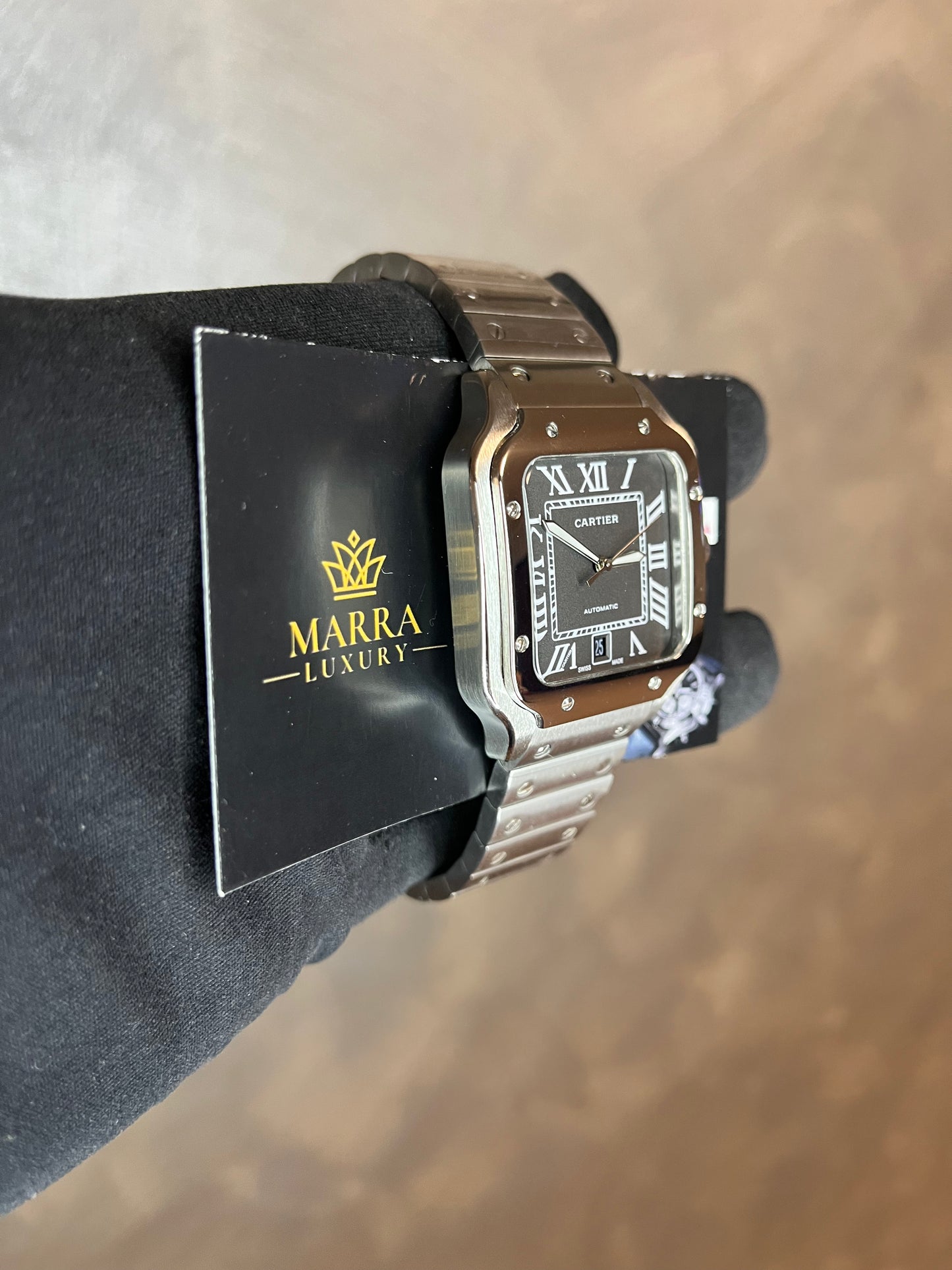CARTIER SANTOS 40 MM DATA QUADRANTE NERO