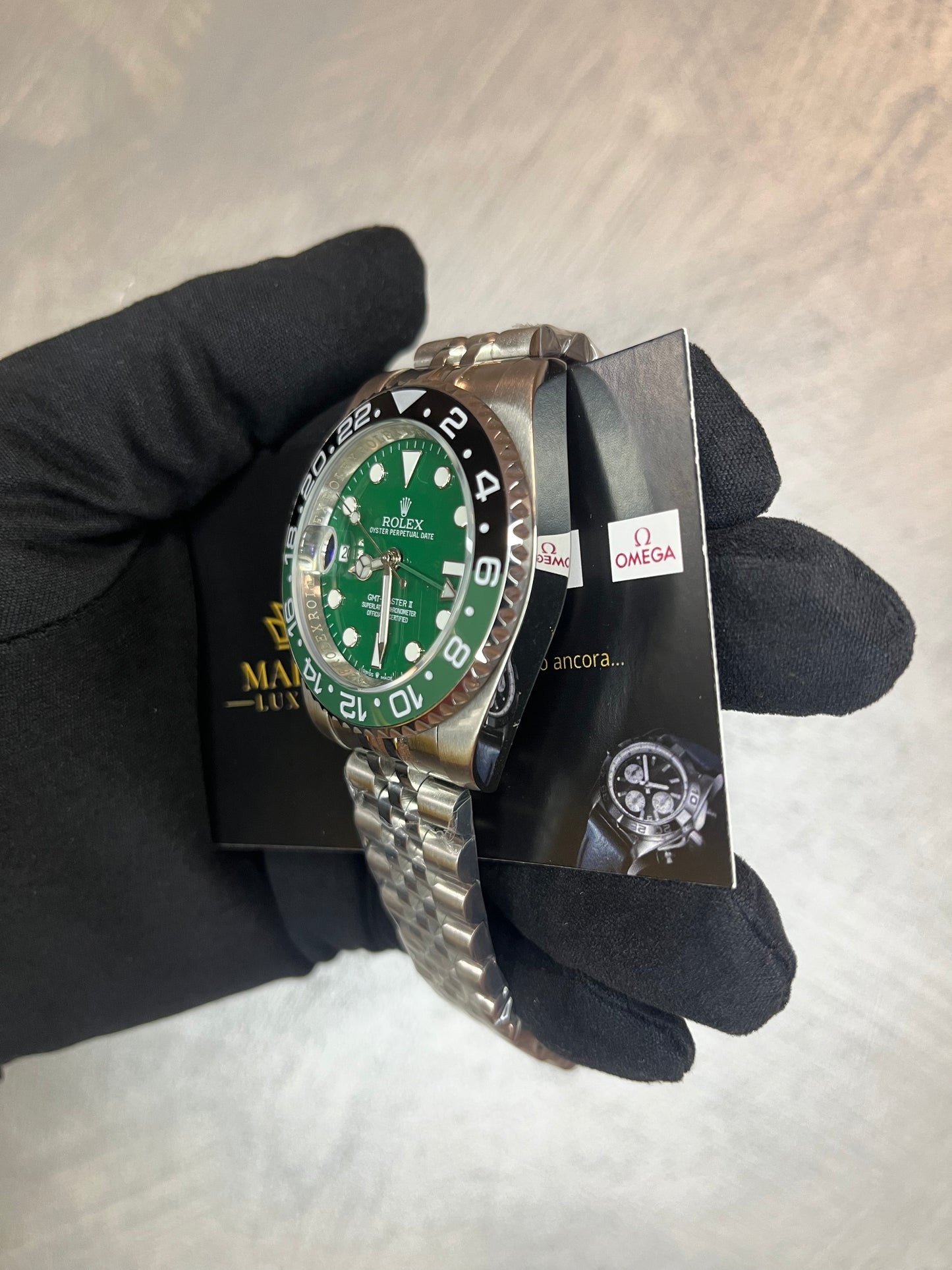 ROLEX GMT MASTER JUBILEE SPRITE QUADRANTE VERDE