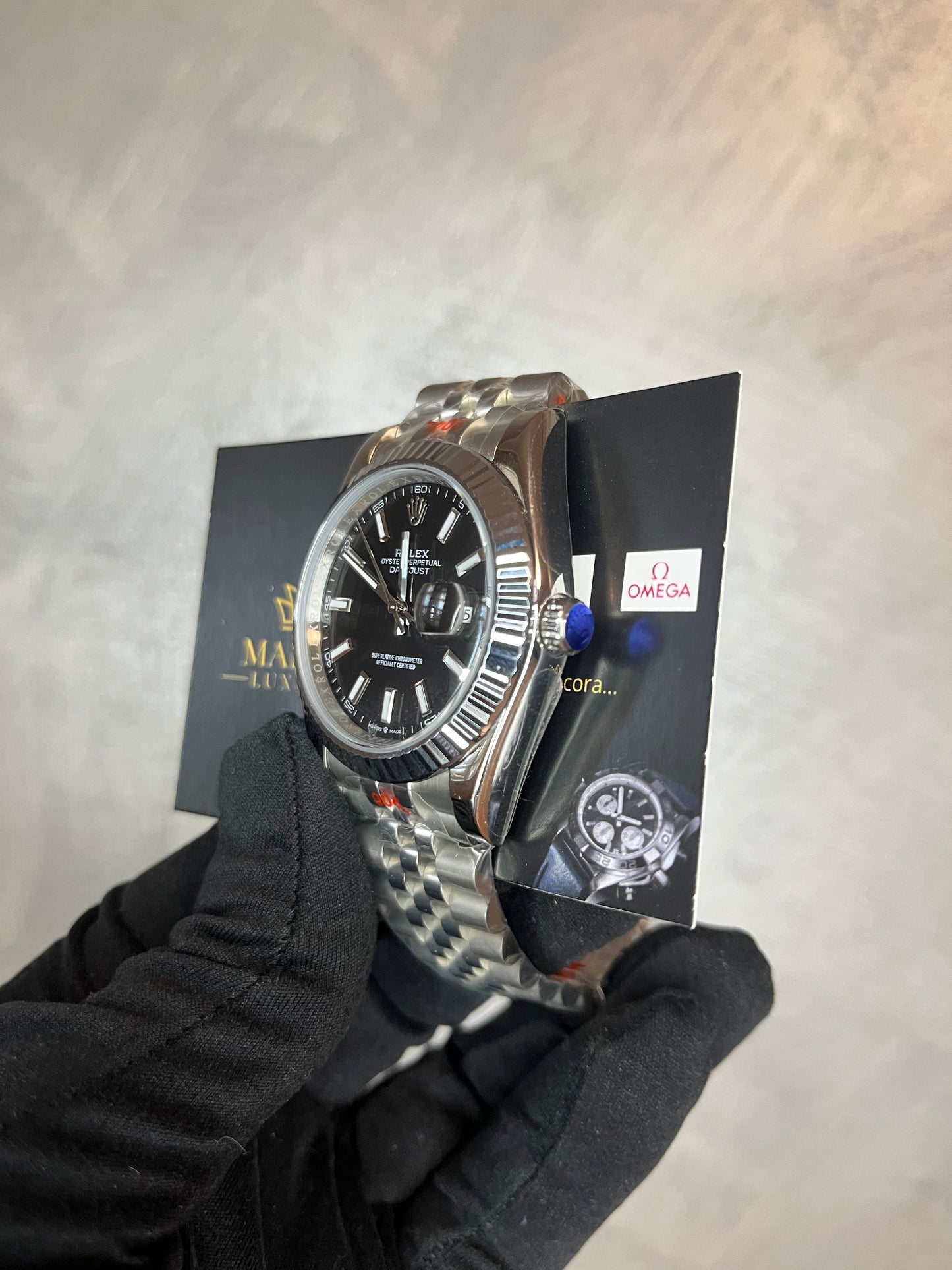 ROLEX DATE JUST JUBILEE QUADRANTE NERO