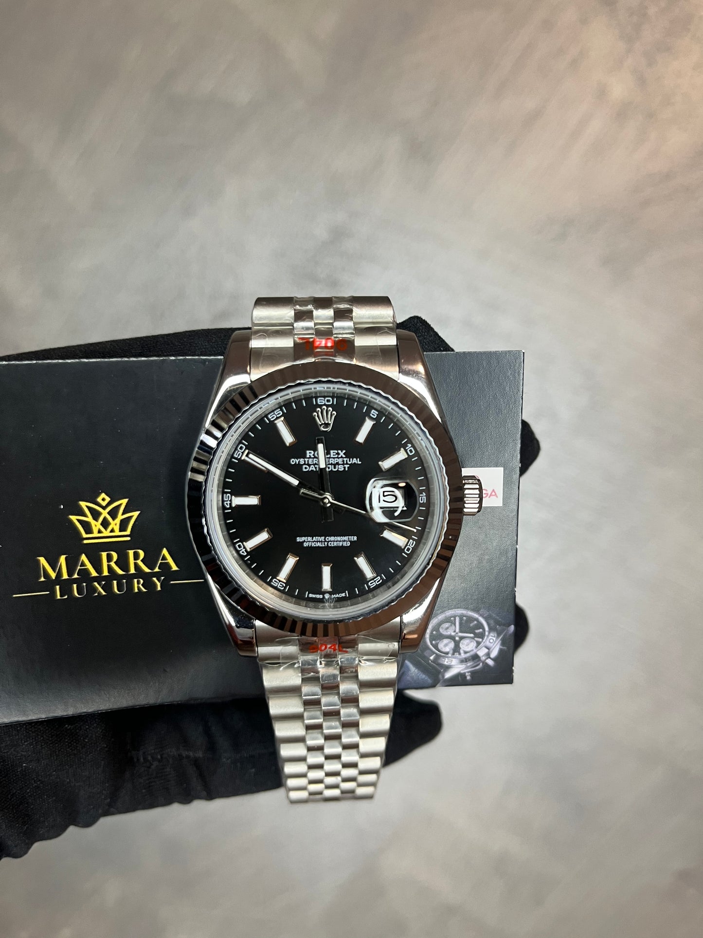 ROLEX DATE JUST JUBILEE QUADRANTE NERO