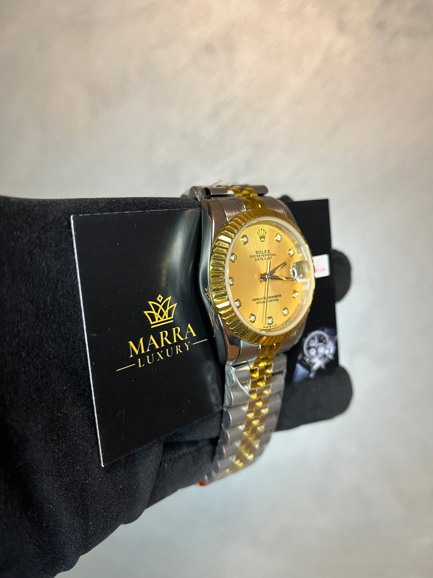 ROLEX DATEJUST JUBILEE QUADRANTE  ORO CON BRILLANTINI