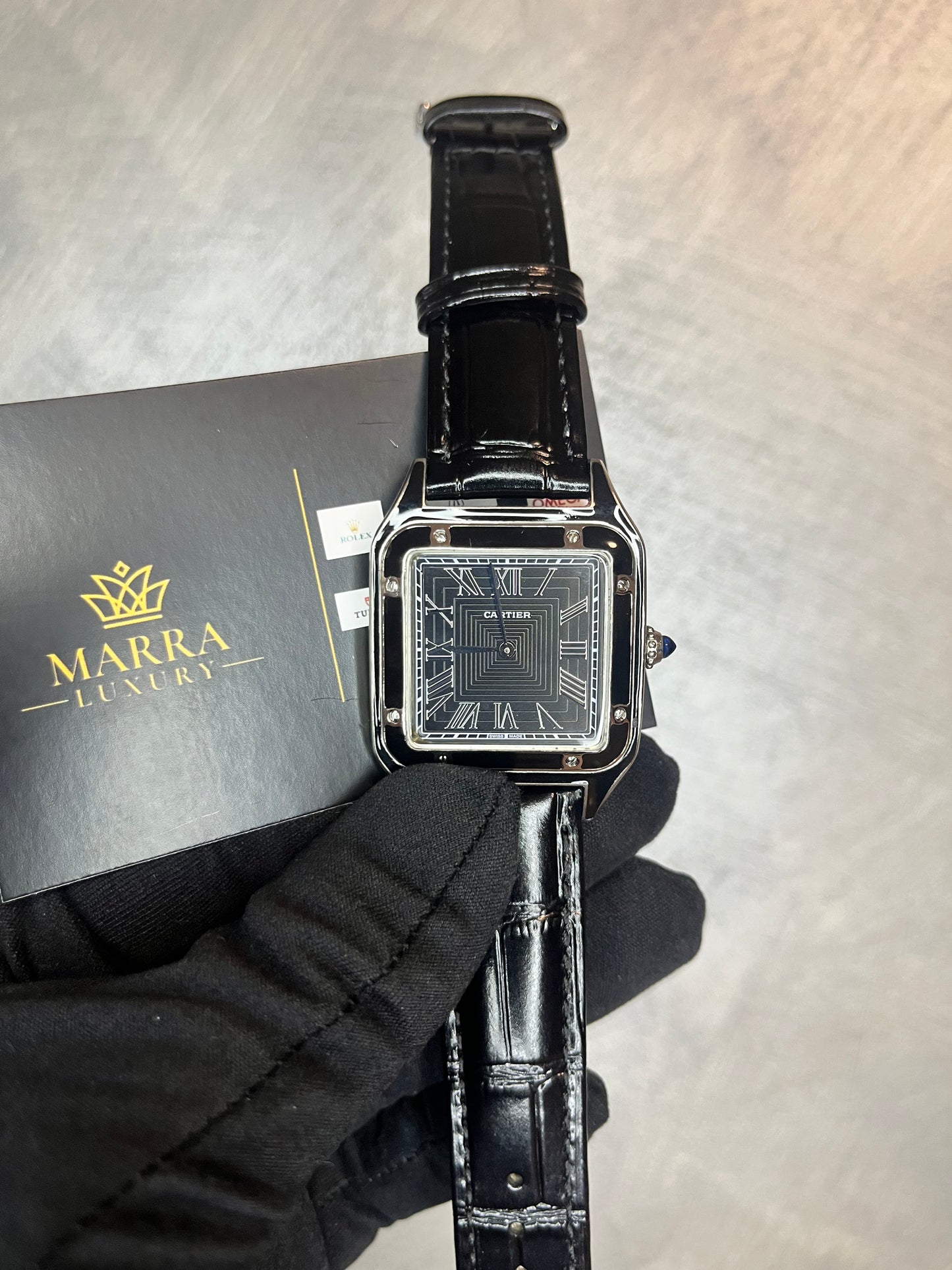 CARTIER SANTOS DUMONT QUADRANTE NERO