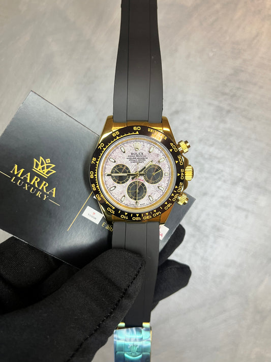 ROLEX DAYTONA OYSTERFLEX CASSA ORO QUADRANTE METEORITE