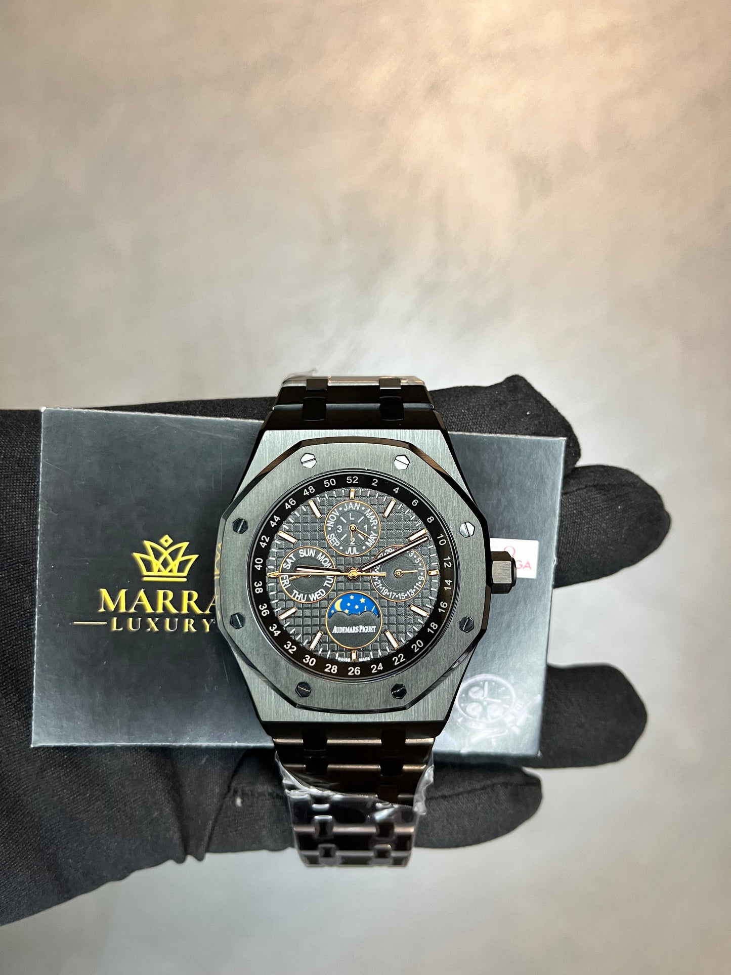 AUDEMARS PIGUET ROYAL OAK PERPETUAL CALENDAR FULL BLACK
