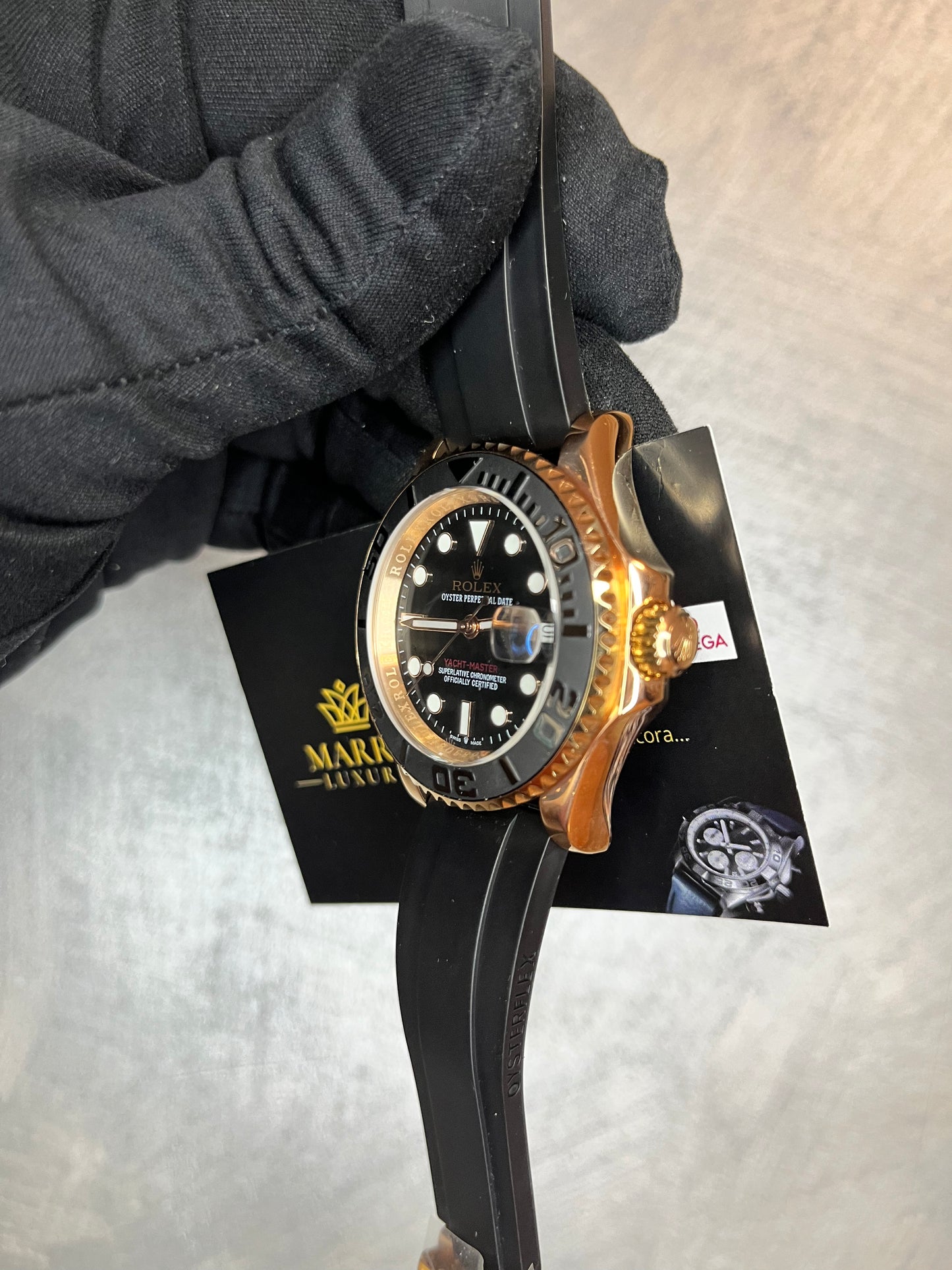 ROLEX YACHTMASTER OYSTERFLEX ORO ROSA