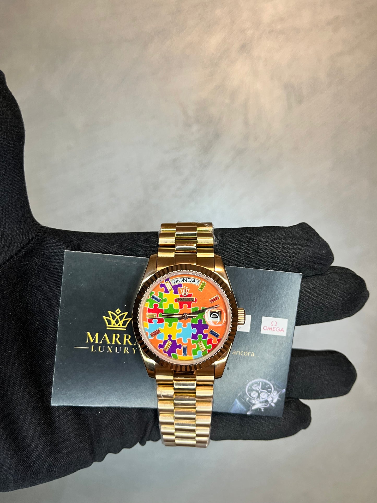 ROLEX DAYDATE PRESIDENT PUZZLE ORO ROSA