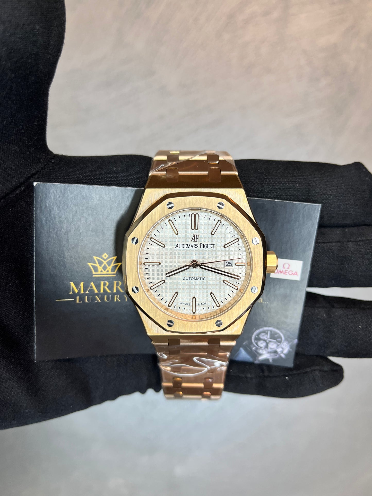 AUDEMARS PIGUET ROYAL OAK ORO ROSA QUADRANTE BIANCO