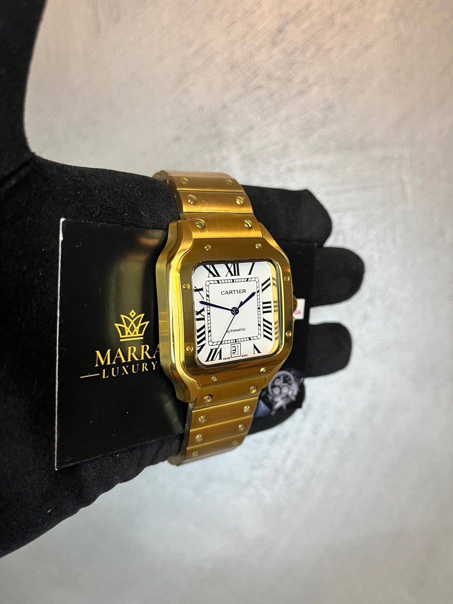 CARTIER SANTOS ORO GIALLO 40 MM QUADRANTE BIANCO