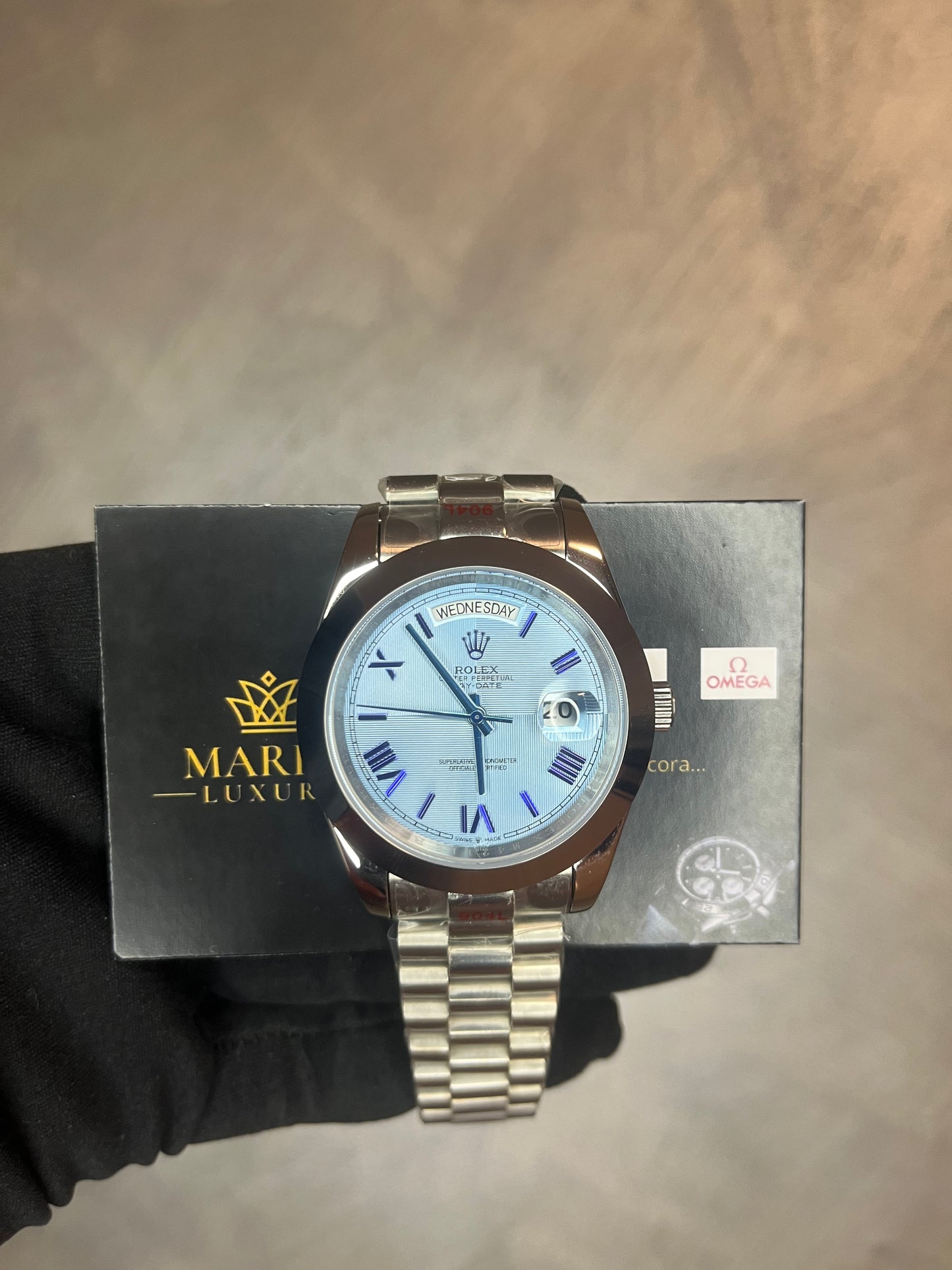 ROLEX DAYDATE PRESIDENT PLATINUM QUADRANTE  AZZURO