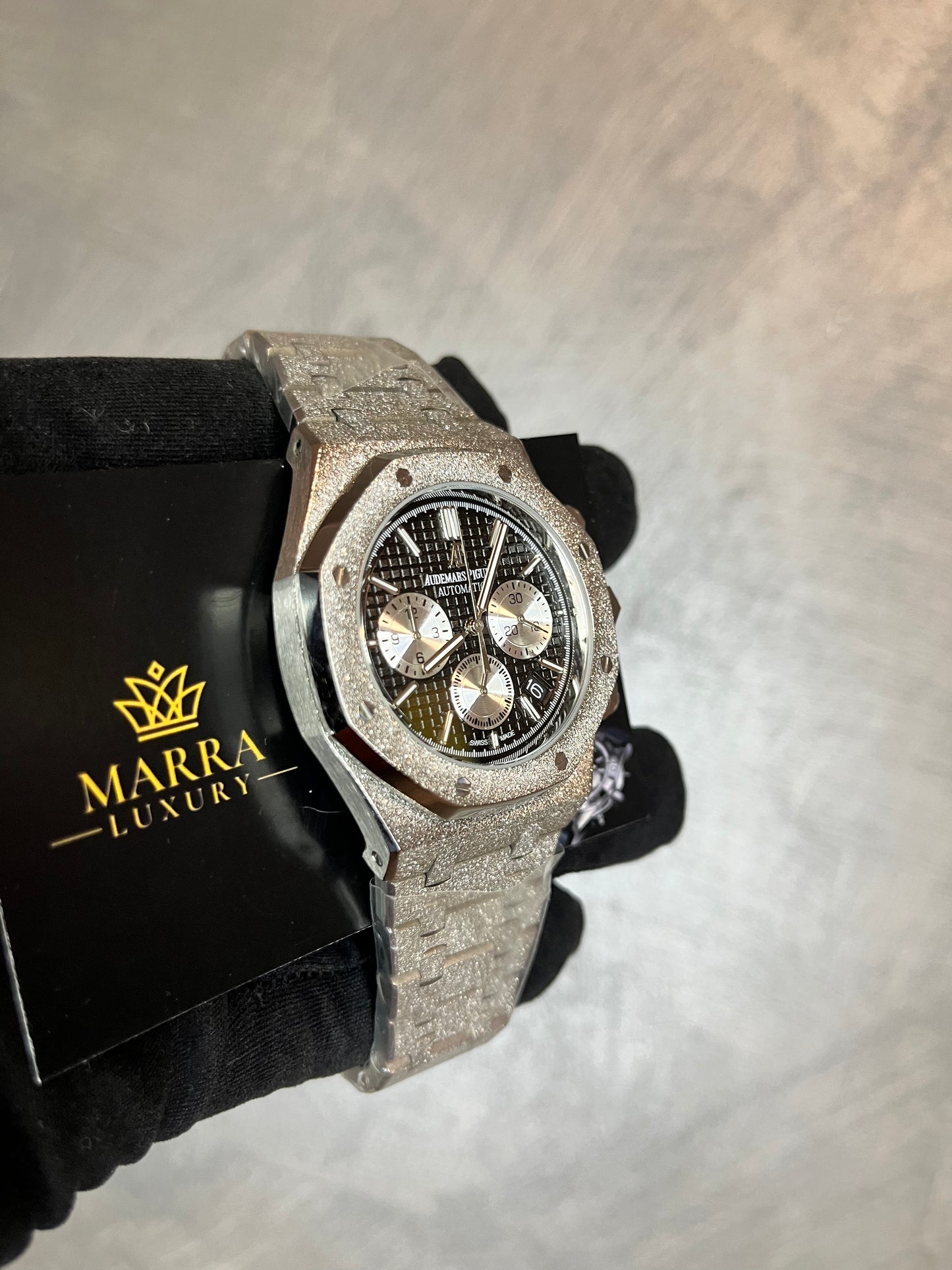 AUDEMARS PIGUET ROYAL OAK SMERIGLIATO CHRONO QUADRANTE NERO CRONO NERO