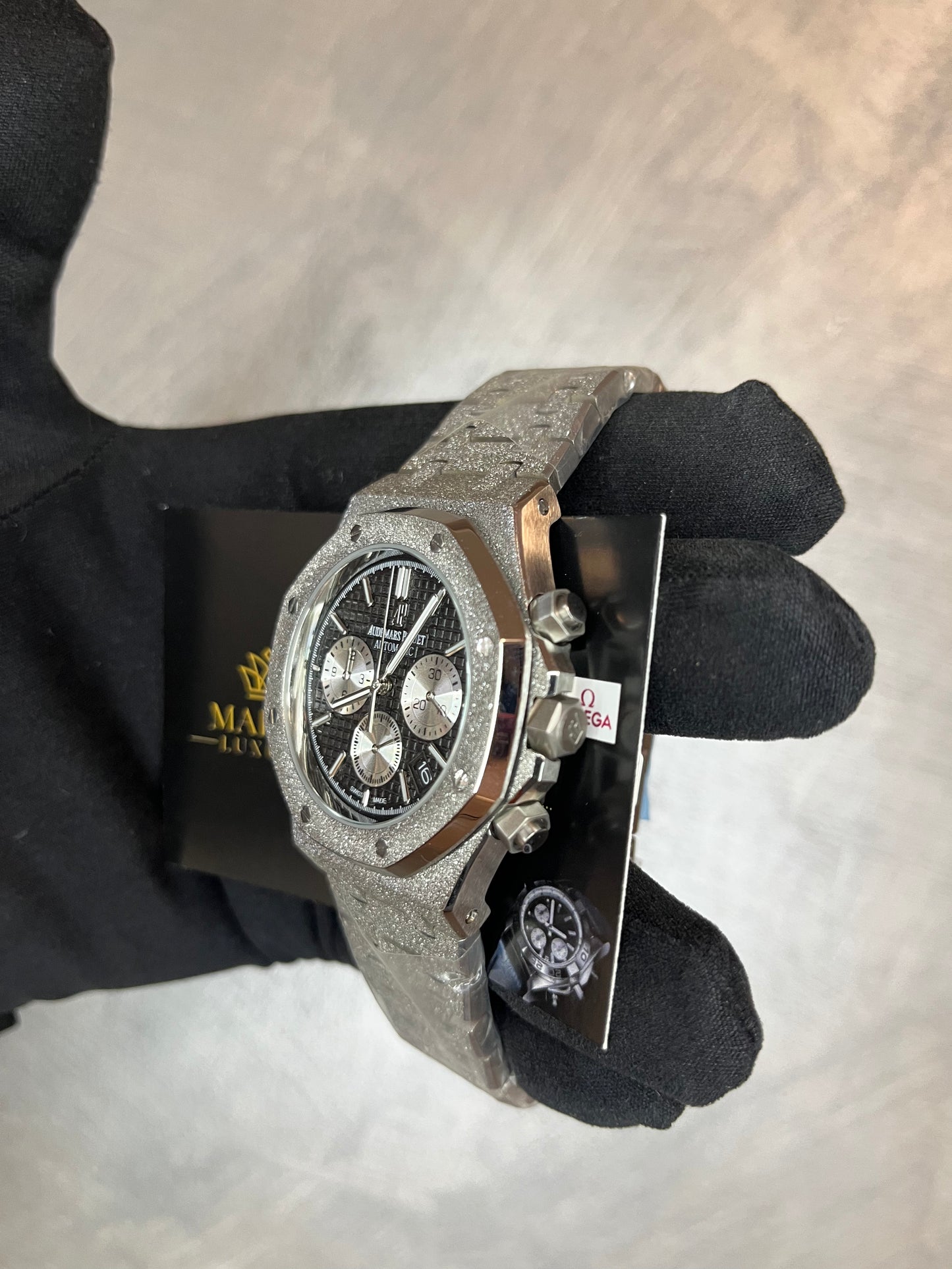 AUDEMARS PIGUET ROYAL OAK SMERIGLIATO CHRONO QUADRANTE NERO CRONO NERO