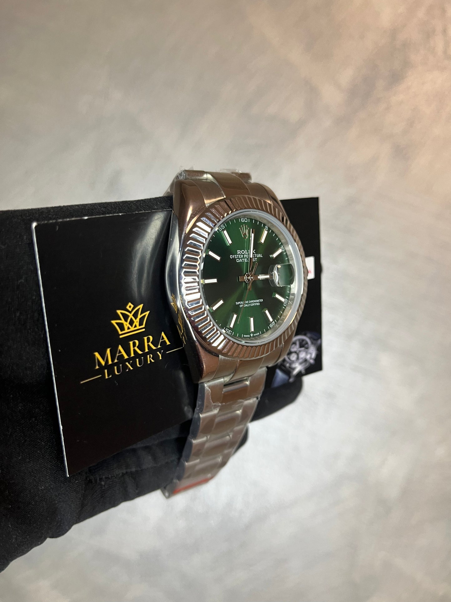 ROLEX DATEJUST CINTURINO OYSTER QUADRANTE VERDE