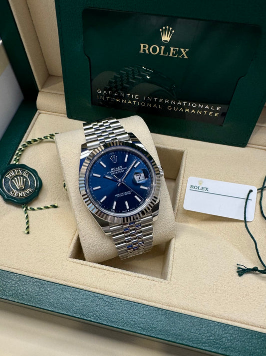 Rolex Datejust 41 Jubilee Quadrante Blu Acciaio