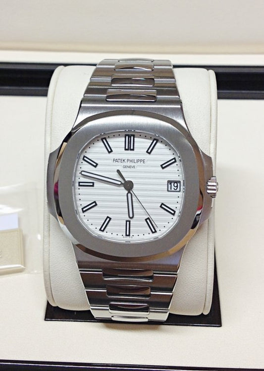 Patek Philippe Nautilus Acciaio Quadrante Bianco