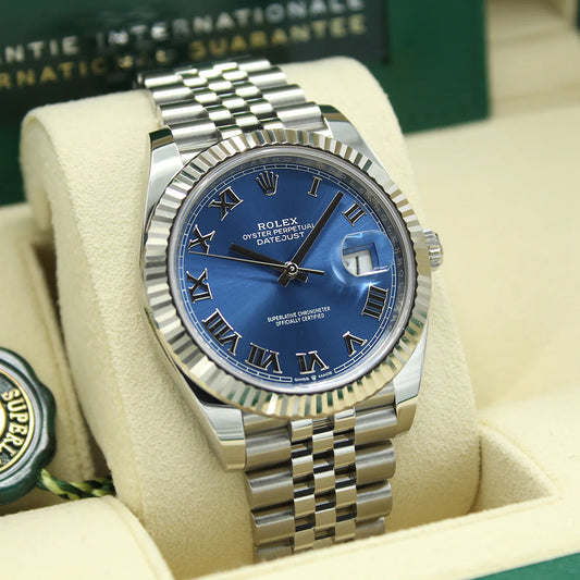 Rolex Datejust Jubilee Quadrante Blu Acciaio Roman