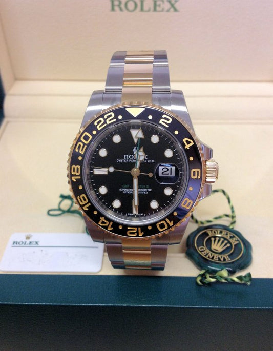 Rolex GMT Master 40 Acciaio e Oro Quadrante Nero