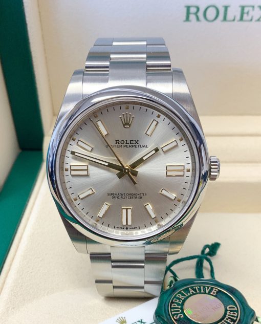 Rolex Oyster Perpetual Quadrante Grigio Acciaio