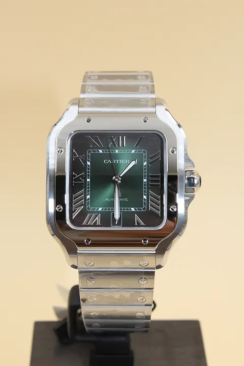 Cartier Santos Acciaio Quadrante Verde