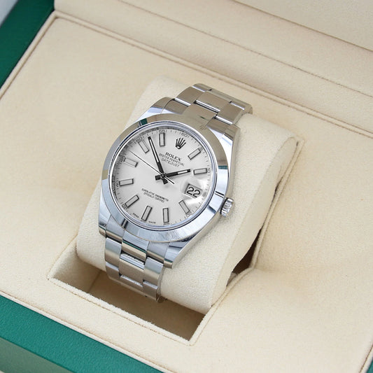 Rolex Datejust 41 Oyster Quadrante Bianco Acciaio