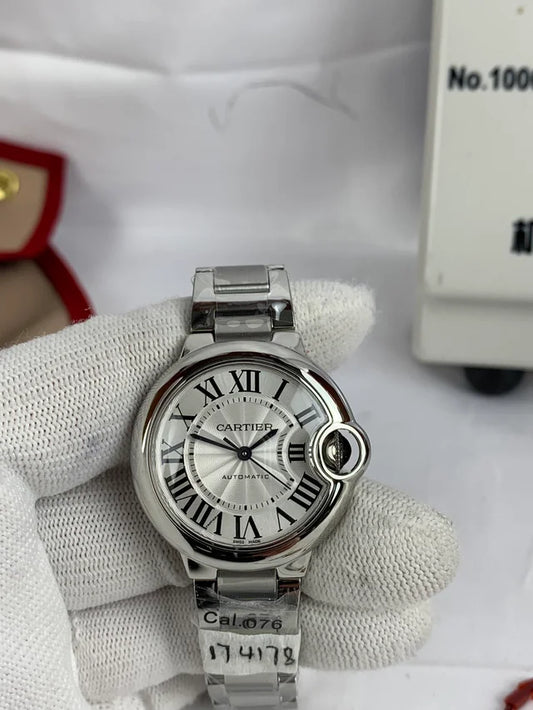 Cartier Ballon Bleu Acciaio Quadrante Grigio