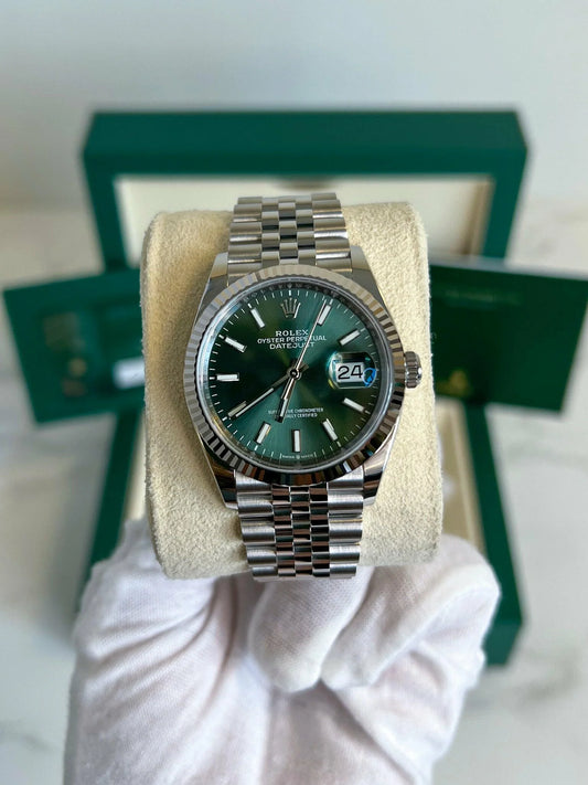 Rolex Datejust 41 Jubilee Quadrante Verde acciaio