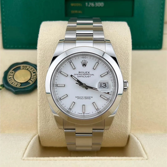 Rolex Datejust 41 Quadrante Bianco Acciaio