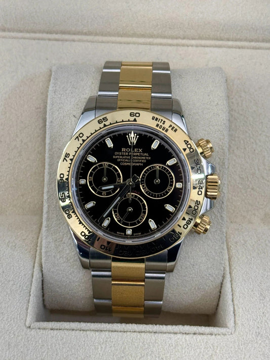 Rolex Daytona Oro e Acciaio Quadrante Nero