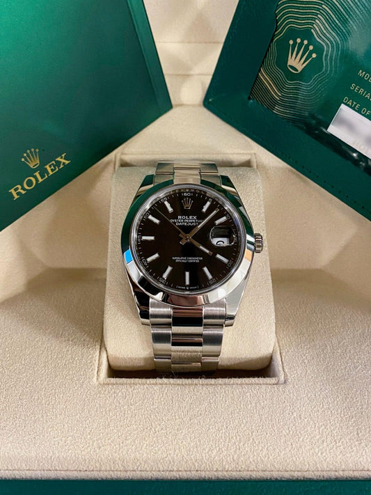 Rolex Datejust 41 Oyster Quadrante Nero Acciaio