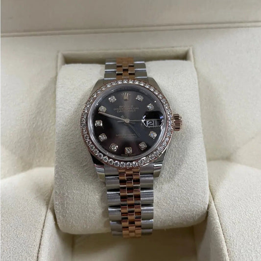 Rolex Datejust 36 Jubilee Quadrante Grigio Rodio Oro rosa e Acciaio Diamanti